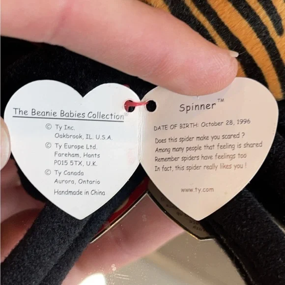 6/$25 Ty Black and Tan Spider Plush Toy - Picture 2 of 4